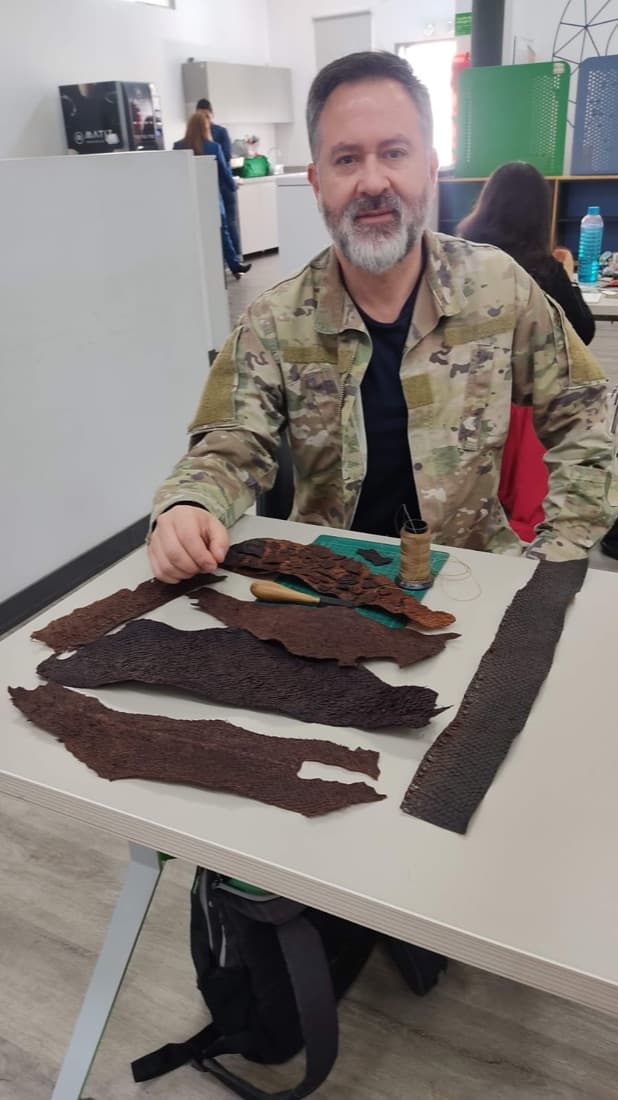 A sample collection of vegetable-tanned fish skins