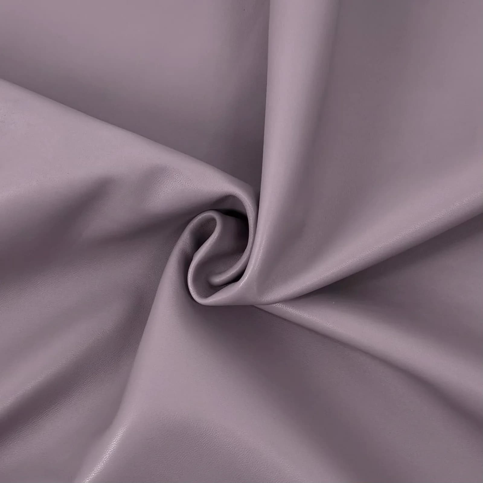 Lavender Italian nappa leather gathered into soft folds