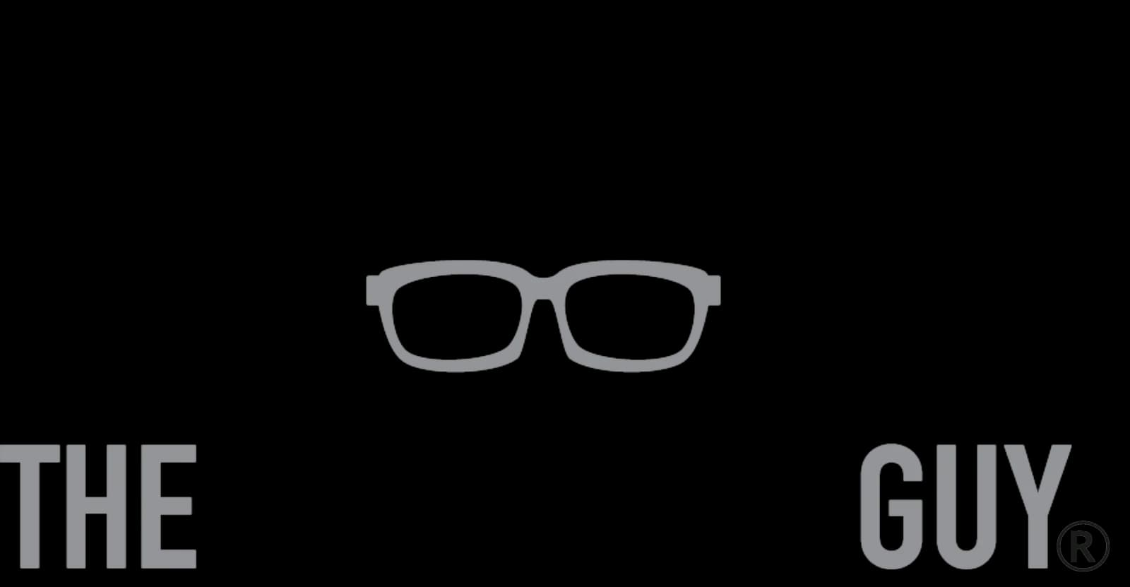 The Leather Guy eyeglasses mark and wordmark