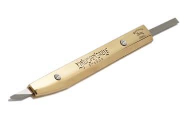 Vergez Blanchard L'Indispensable brass leather knife with blade