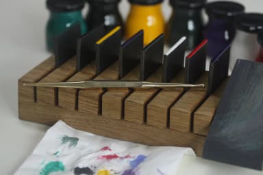 Brass Crimson Edge Dauber for applying leather edge paint