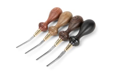 Palosanto grooved edge bevelers with hardwood handles