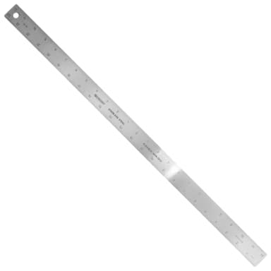 Westcott ZC-24 24-inch stainless steel zero-center ruler with cork backing