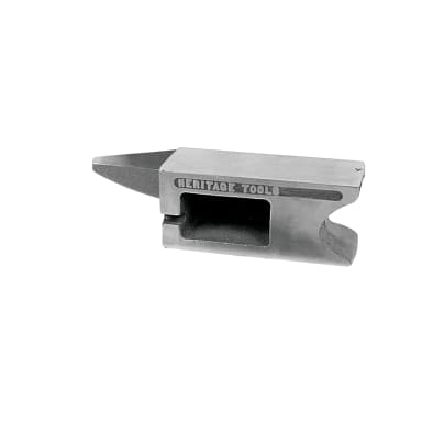 Heritage Tools harnessmaker's combination anvil with flat face, horn, V-groove, and base cavity