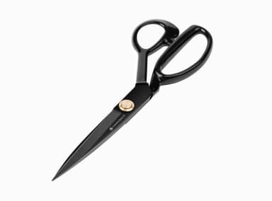 Guggenhein IX black 9-inch tailor shears with high-carbon-steel blades
